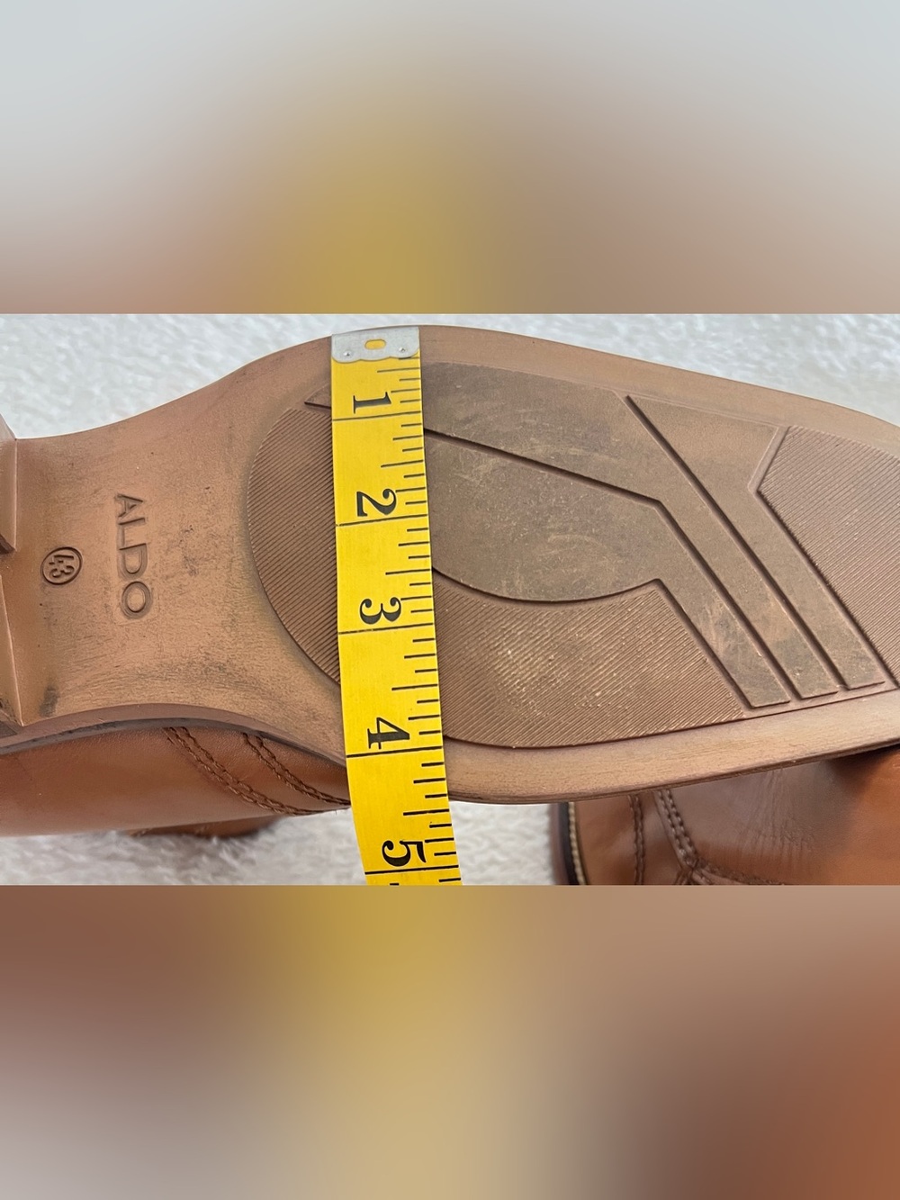 Aldo dress men’s camel-tan color slip-on square toe ankle boots size 10/43 - Picture 5 of 8